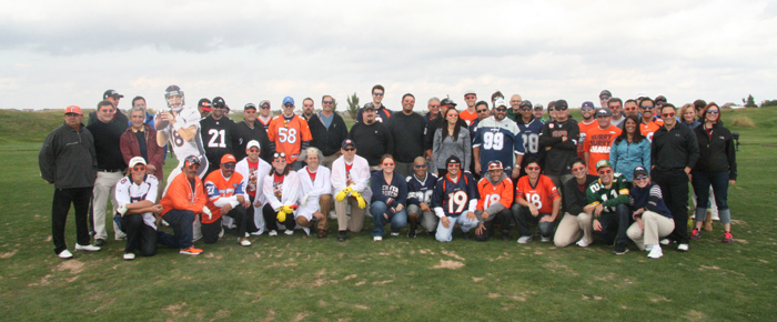 Parks department in broncos gear